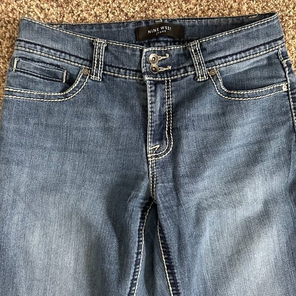 Nine West Bootcut Mid Rise Blue Jeans Women's Size 6/27 Average - Picture 3 of 5